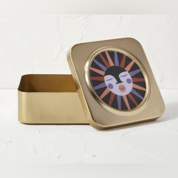 Opalhouse X Jungalow Target Metal Sun Decorative Trinket Box Tin Container - Picture 3 of 10
